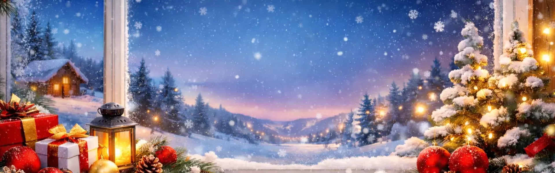 Тёплые окна и живая ёлка